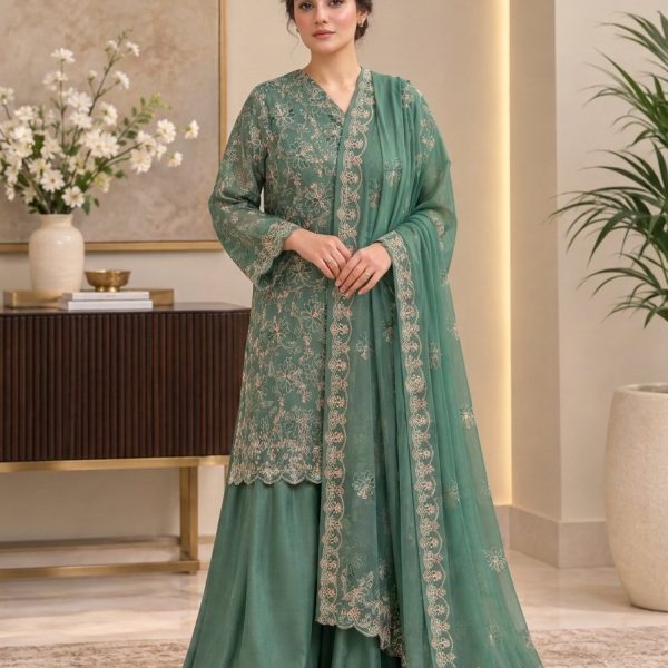 Sage Green- 3 Piece Fancy Suit- SKU 339